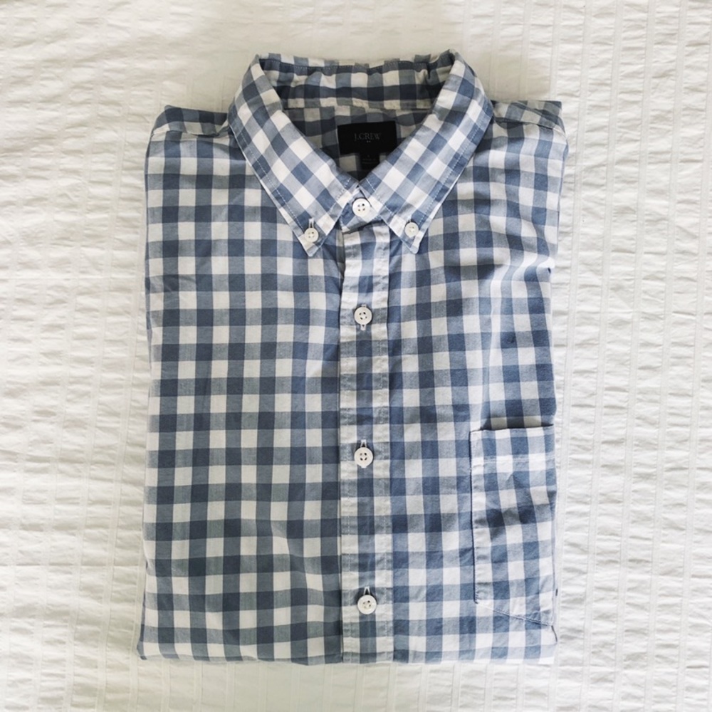 J Crew Factory Men’s Slim Button Down Plaid Shirt